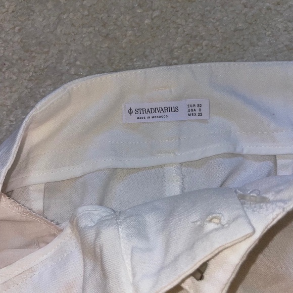 Stradivarius | White Straight-Leg Trousers - Picture 3 of 7